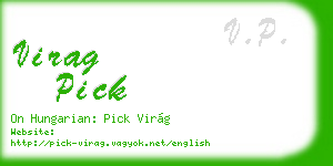 virag pick business card